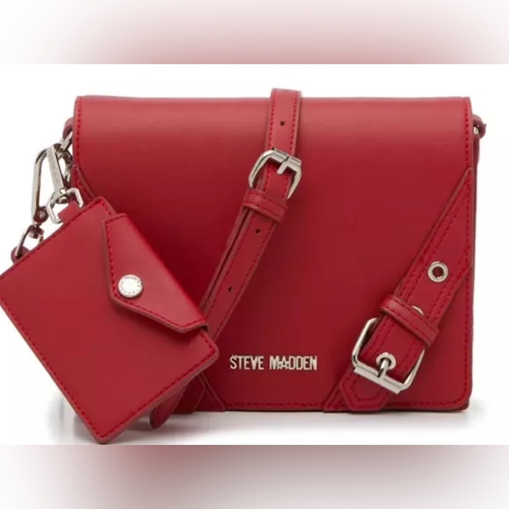 Steve Madden Cherry Red Crossbody with Pouch
